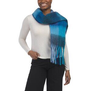 LULLA COLLECTION Blue Striped Blanket Scarf